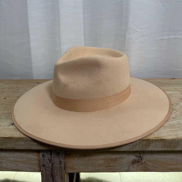 Lack of Color Ivory Rancher Wool Felt Hat Wide Brim Fedora Festival Size S /55cm - Picture 10 of 16